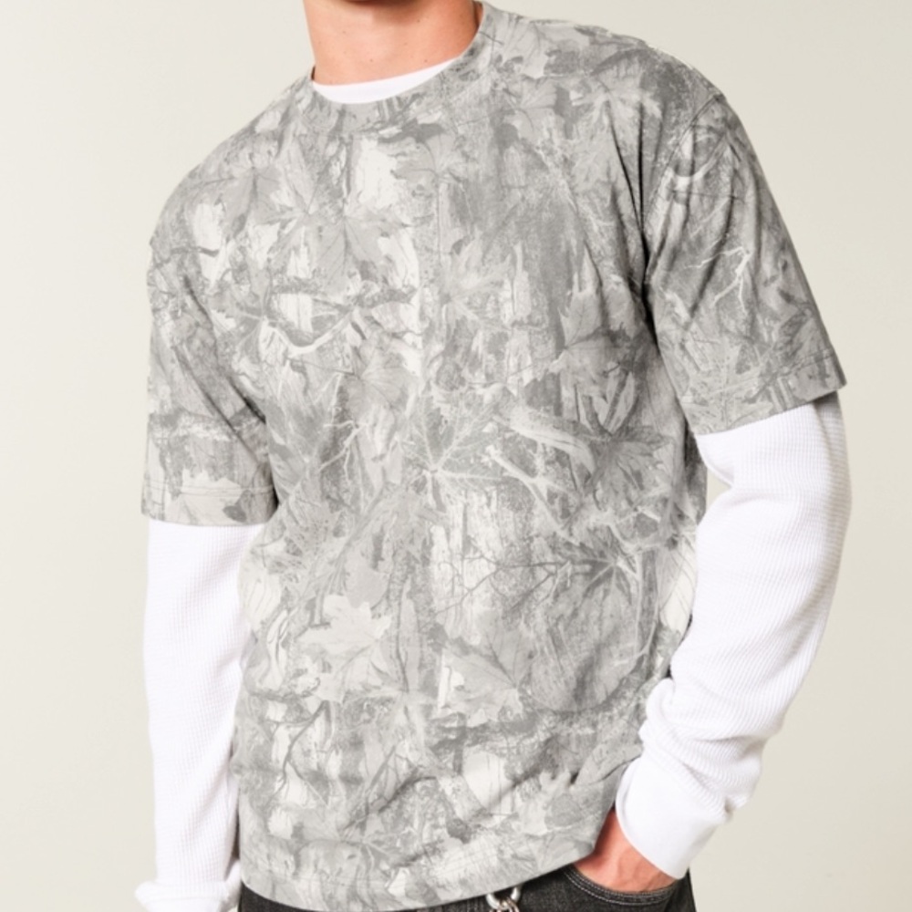 Hollister Heavyweight Cotton Camo T Shirt